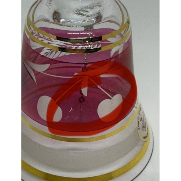 VTG Hungarian Crystal Bell Handcrafted Ajka Cherry Cut Glass Collectible 3"x6.5" - Picture 2 of 9